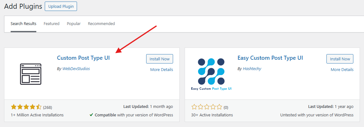 Custom post type UI