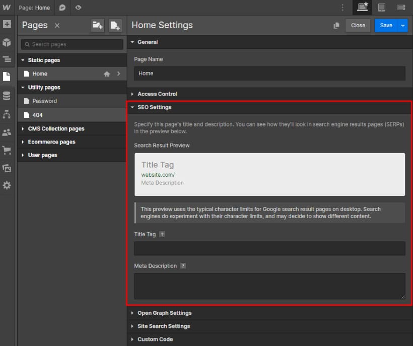 Webflow-SEO