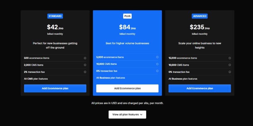 Webflow-ecommerce-pricing