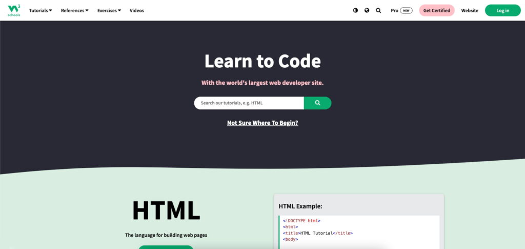 Zluck-Solutions-7-Websites-for-Frontend-Devs-W3Schools