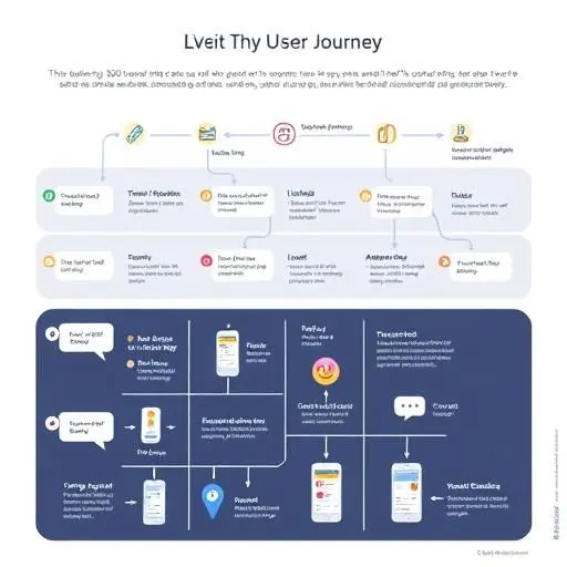 User journey flowchart for reducing app churn.