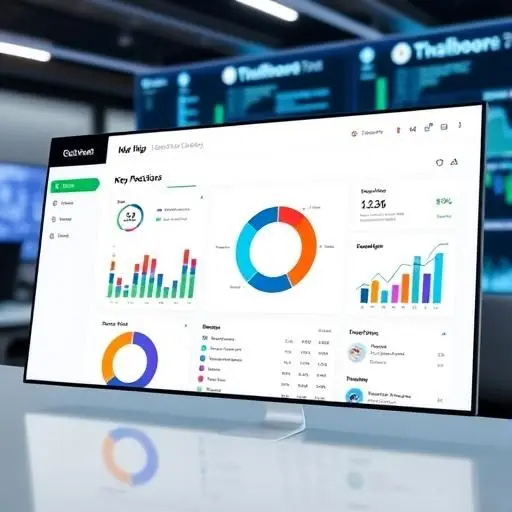SaaS web app dashboard with key performance indicators
