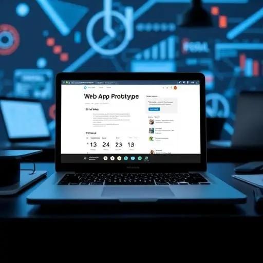 User testing web app prototype in a modern tech environment