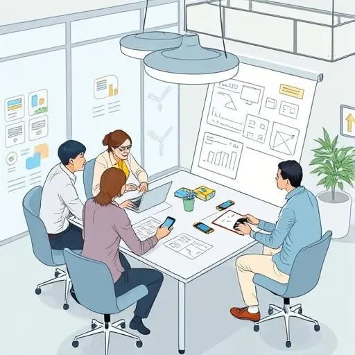 Startup team collaborating on fast mobile onboarding strategies