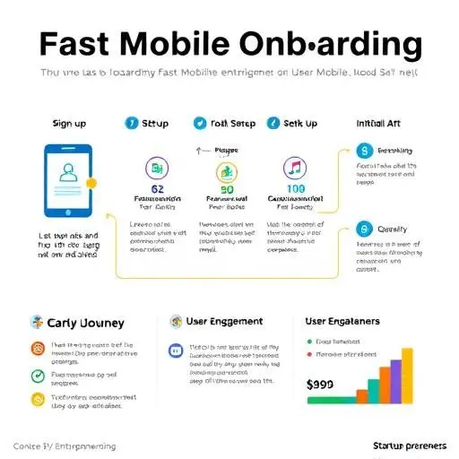 User journey infographic for fast mobile onboarding