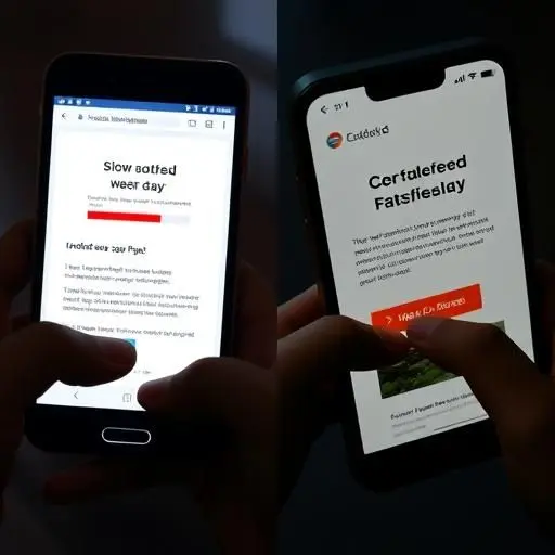 Comparing slow vs fast pages for website redesign to boost conversions