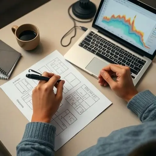 UX wireframes and heatmap illustrating website redesign to boost conversions