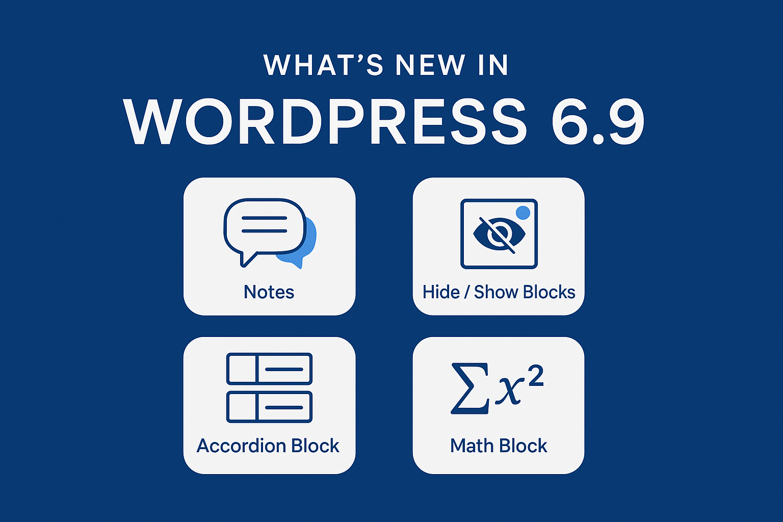 What’s New in WordPress 6.9 dec 2025