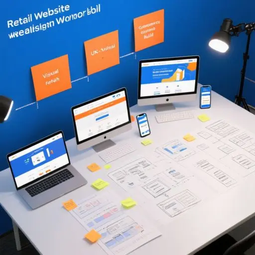 Retail website redesign cost levels from visual refresh to complete rebuild